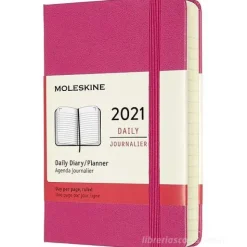 Moleskine 12 mesi - Agenda giornaliera rosa bouganvillea - Pocket copertina rigida 2021