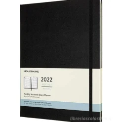 Moleskine 12 mesi - Agenda mensile nero - Extra Large copertina rigida 2022