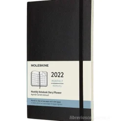 Moleskine 12 mesi - Agenda mensile nero - Large copertina morbida 2022