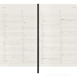 Moleskine 12 mesi - Agenda mensile nero - Pocket copertina morbida 2024