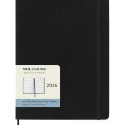 Moleskine 12 mesi - Agenda mensile nero - Extra Large copertina morbida 2026