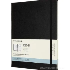 Moleskine 18 mesi - Agenda mensile nera - X-Large copertina rigida 2020-2021
