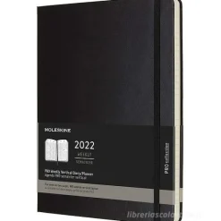 Moleskine 12 mesi - Agenda Pro settimanale verticale nero - Extra Large copertina rigida 2022