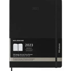 Moleskine 12 mesi - Agenda Pro settimanale verticale nero - Extra Large copertina rigida 2023