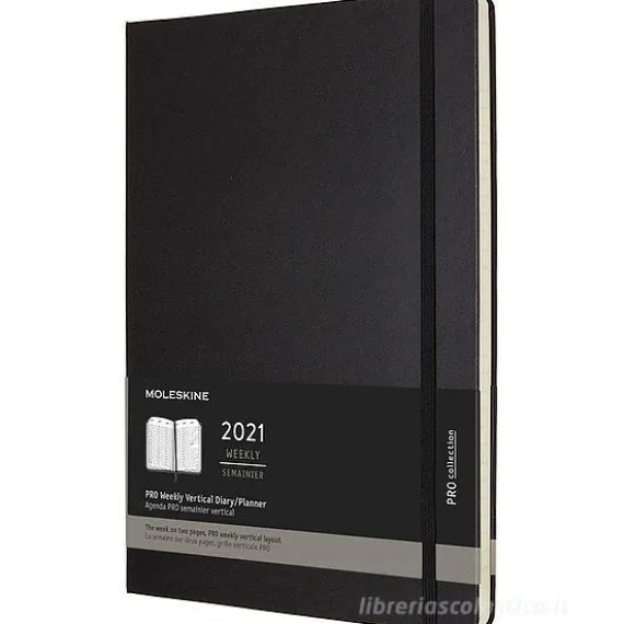Moleskine 12 mesi - Agenda Pro settimanale verticale nero - A4 copertina rigida 2021