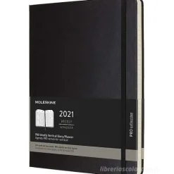 Moleskine 12 mesi - Agenda Pro settimanale verticale nero - Extra Large copertina rigida 2021