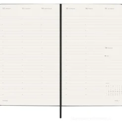 Moleskine 12 mesi - Agenda Pro settimanale verticale nero - Large copertina rigida 2026