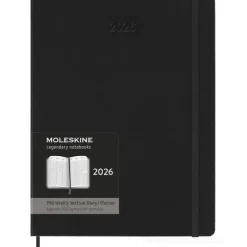 Moleskine 12 mesi - Agenda Pro settimanale verticale nero - Extra Large copertina rigida 2026