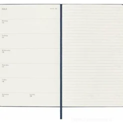 Moleskine 18 mesi - Agenda settimanale blu zaffiro - Large copertina rigida 2024-2025