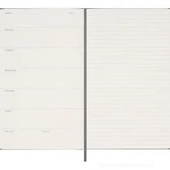 Moleskine 12 mesi - Agenda settimanale non datata Undated Weekly Planner nero - Large copertina rigida