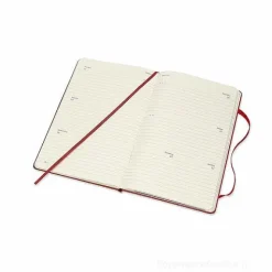 Moleskine 12 mesi - Agenda settimanale orizzontale rosso - Large copertina rigida 2020