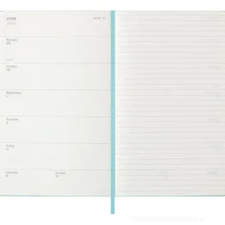 Moleskine 12 mesi - Agenda settimanale acquamarina - Large copertina rigida 2026