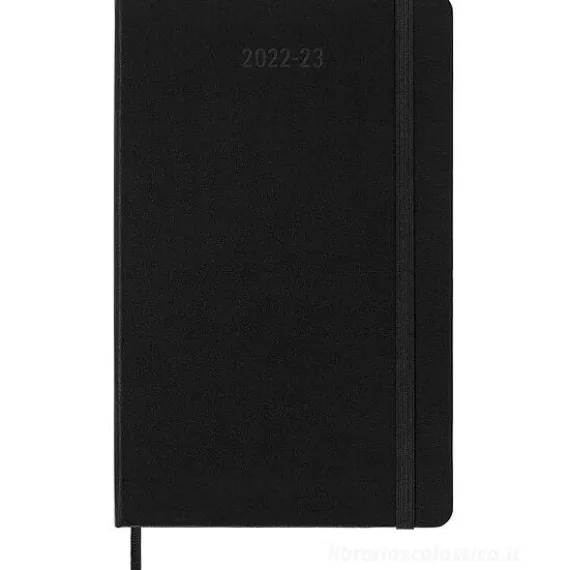 Moleskine 18 mesi - Agenda settimanale orizzontale nero - Large copertina rigida 2022-2023