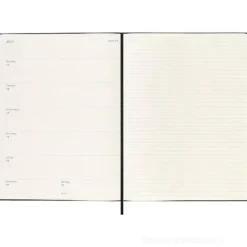 Moleskine 18 mesi - Agenda settimanale nera - Extra Large copertina rigida 2023-2024