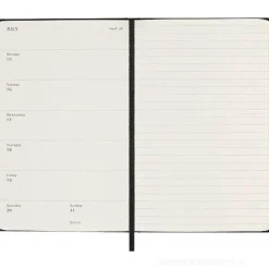 Moleskine 18 mesi - Agenda settimanale nera - Pocket copertina rigida 2023-2024
