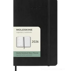 Moleskine 12 mesi - Agenda settimanale nero - Pocket copertina morbida 2026