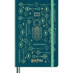 Moleskine 18 mesi - Agenda settimanale Limited Edition Incantesimi Harry Potter Alhomora - Large copertina rigida fosforescente 2024-2025