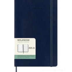 Moleskine 18 mesi - Agenda settimanale blu zaffiro - Large copertina morbida 2025-2026
