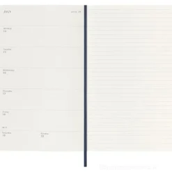 Moleskine 18 mesi - Agenda settimanale blu zaffiro - Large copertina morbida 2025-2026
