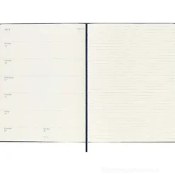 Moleskine 12 mesi - Agenda settimanale blu zaffiro - Extra Large copertina rigida 2024