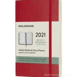 Moleskine 12 mesi - Agenda settimanale rosso scarlatto - Pocket copertina morbida 2021