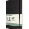 Moleskine 12 mesi - Agenda settimanale nero - Large copertina morbida 2021