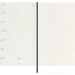 Moleskine 18 mesi - Agenda settimanale nera - Large copertina morbida 2023-2024