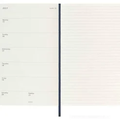 Moleskine 18 mesi - Agenda settimanale blu zaffiro - Large copertina morbida 2023-2024