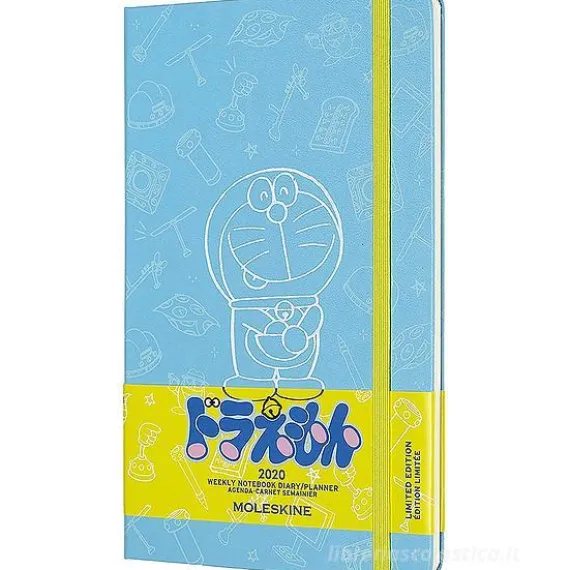 Moleskine 12 mesi - Agenda settimanale Limited Edition Doraemon azzurro - Large copertina rigida 2020