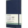 Moleskine 12 mesi - Agenda settimanale blu zaffiro - Large copertina morbida 2021