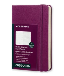 Moleskine 18 mesi - Agenda settimanale notebook - Pocket - Copertina rigida viola 2015 – 2016