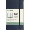 Moleskine 12 mesi - Agenda settimanale blu zaffiro - Pocket copertina rigida 2021