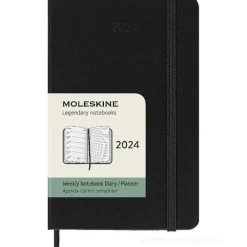 Moleskine 12 mesi - Agenda settimanale nero - Pocket copertina rigida 2024