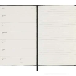Moleskine 12 mesi - Agenda settimanale nero - Pocket copertina rigida 2024