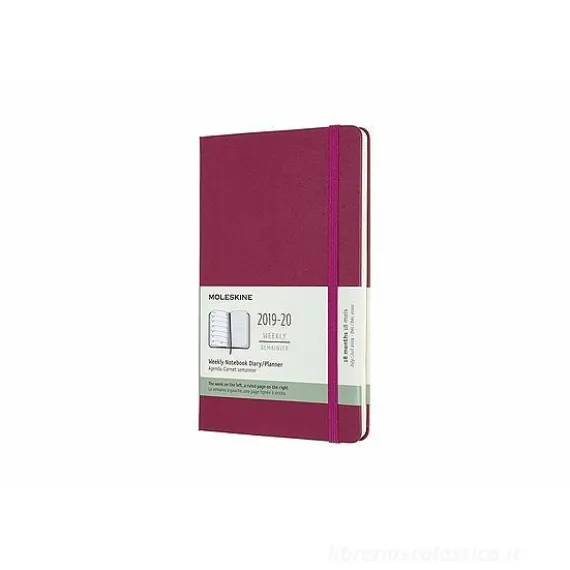 Moleskine 18 mesi - Agenda settimanale rosa - Large copertina rigida 2019-2020