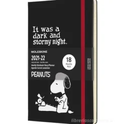 Moleskine 18 mesi - Agenda settimanale Limited Edition Peanuts nero - Large copertina rigida 2021-2022