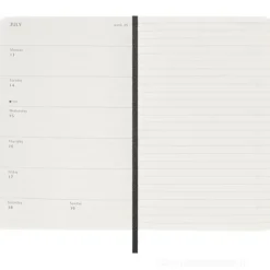 Moleskine 18 mesi - Agenda settimanale nero - Pocket copertina morbida 2025-2026