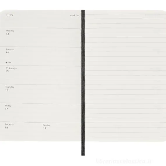 Moleskine 18 mesi - Agenda settimanale nero - Pocket copertina morbida 2025-2026