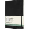 Moleskine 12 mesi - Agenda settimanale nero - Extra Large copertina morbida 2022