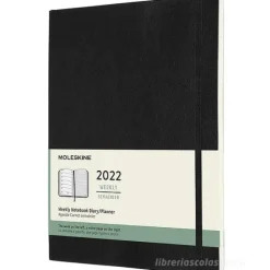 Moleskine 12 mesi - Agenda settimanale nero - Extra Large copertina morbida 2022