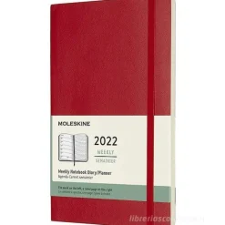 Moleskine 12 mesi - Agenda settimanale rosso scarlatto - Large copertina morbida 2022