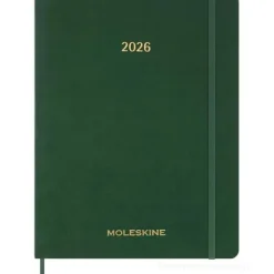 Moleskine 13 mesi - Agenda settimanale verticale Essential verde mirto - XXL copertina morbida 2026