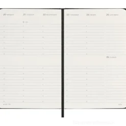 Moleskine 12 mesi - Agenda settimanale verticale nero - Pocket copertina rigida 2026