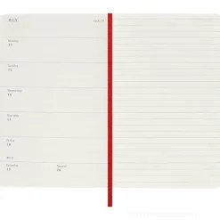 Moleskine 18 mesi - Agenda settimanale rosso scarlatto - Pocket copertina morbida 2024-2025
