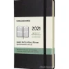 Moleskine 12 mesi - Agenda settimanale verticale nero - Pocket copertina rigida 2021