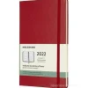 Moleskine 12 mesi - Agenda settimanale orizzontale rosso scarlatto - Large copertina rigida 2022