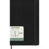 Moleskine 12 mesi - Agenda settimanale orizzontale nero - Large copertina morbida 2024