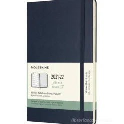 Moleskine 18 mesi - Agenda settimanale blu zaffiro - Large copertina rigida 2021-2022
