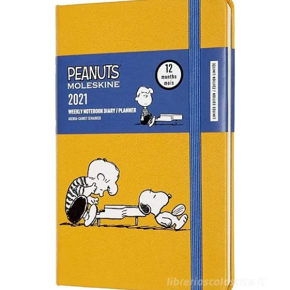 Moleskine 12 mesi - Agenda settimanale Limited Edition Peanuts arancione - Pocket copertina rigida 2021