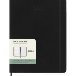 Moleskine 12 mesi - Agenda settimanale nero - Extra Large copertina morbida 2026